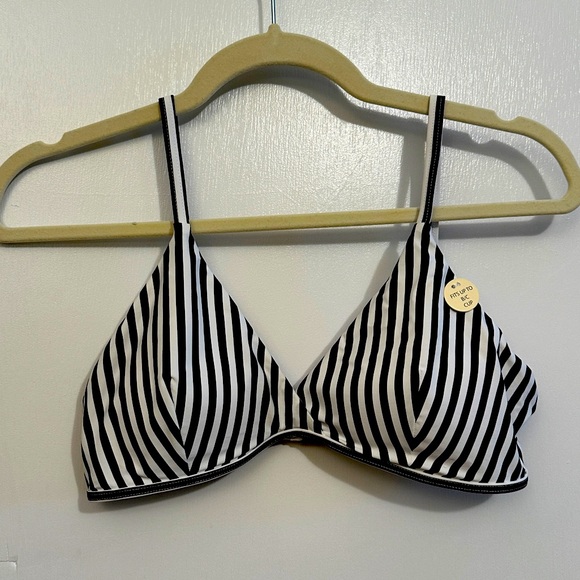 Nip Tuck Swimwear Black and White Stripe Bikini Set, Size 8 US - Picture 2 of 6